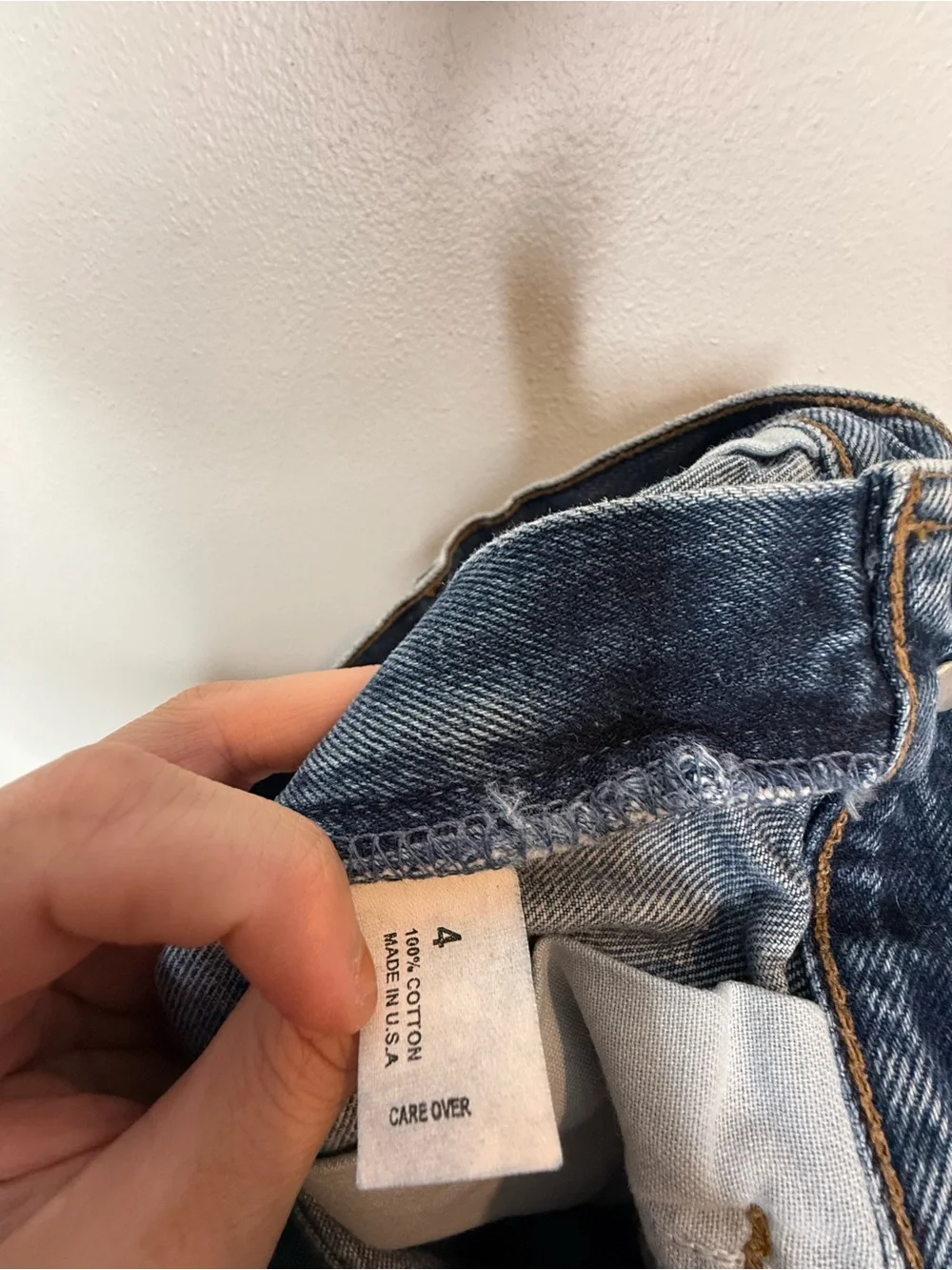 Vintage J. Crew Made in USA 100% Cotton Denim Mini Shorts size 4
